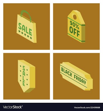 Black friday calligraphic designs retro style vector image