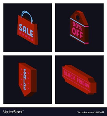 Black friday calligraphic designs retro style vector image