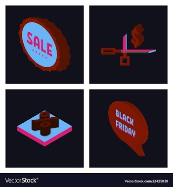 Black friday calligraphic designs retro style vector image