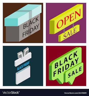 Black friday calligraphic designs retro style vector image