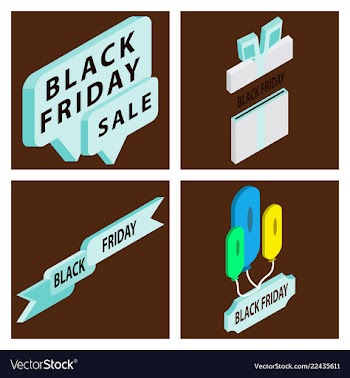 Black friday calligraphic designs retro style vector image