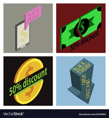 Black friday calligraphic designs retro style vector image