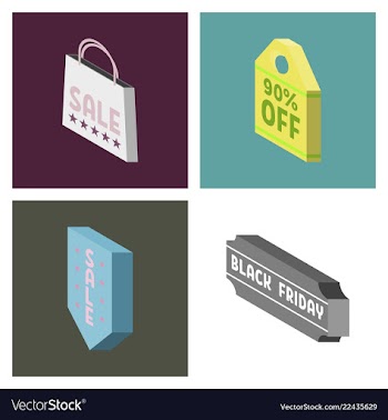 Black friday calligraphic designs retro style vector image