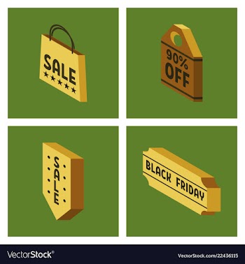Black friday calligraphic designs retro style vector image