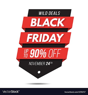  					Black friday label price tag sale banner badge vector image														