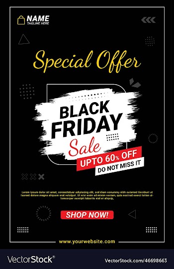 black friday poster special offer soical media