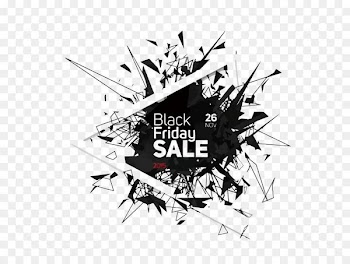 Black Friday Poster - Vector geometry crushing black five 