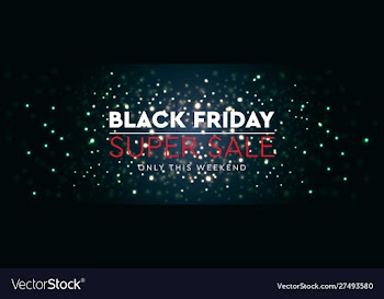 Black friday sale background bright glare of vector image
