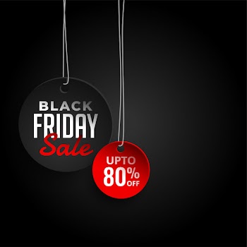 Black friday sale background with offer details Free Vector
