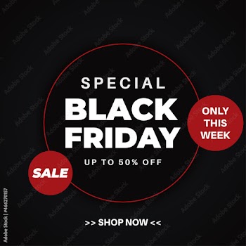 Black friday sale banner for social media post template. circle style with shadow. good for discount web or social media promotion. vector illustration