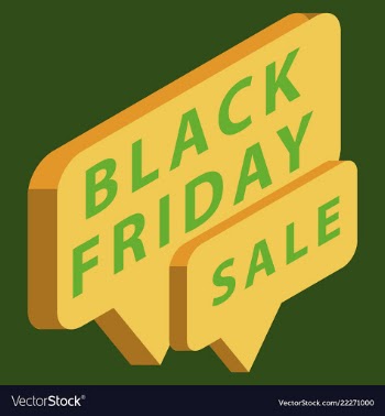 Black friday sale banner isometric image vector image