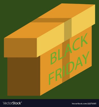 Black friday sale banner isometric image vector image