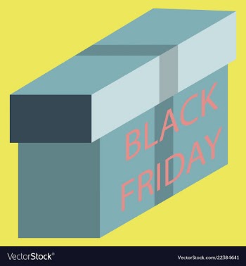 Black friday sale banner isometric image vector image