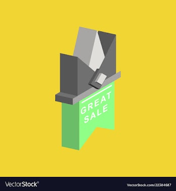 Black friday sale banner isometric image vector image