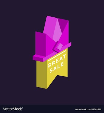 Black friday sale banner isometric image vector image
