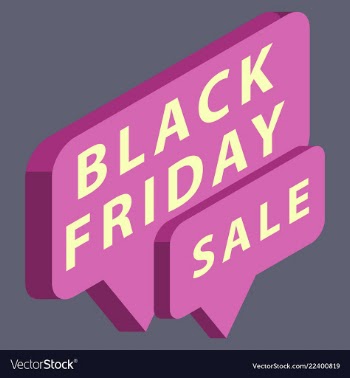 Black friday sale banner isometric image vector image