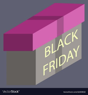 Black friday sale banner isometric image vector image