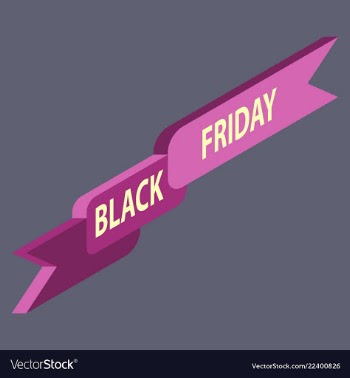 Black friday sale banner isometric image vector image