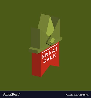 Black friday sale banner isometric image vector image
