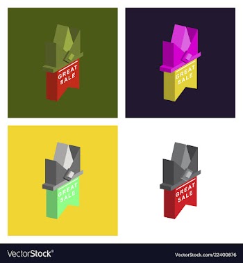 Black friday sale banner isometric image vector image