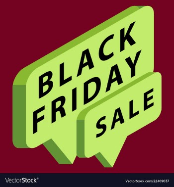 Black friday sale banner isometric image vector image