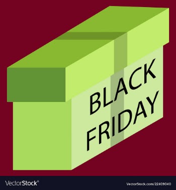 Black friday sale banner isometric image vector image