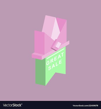 Black friday sale banner isometric image vector image