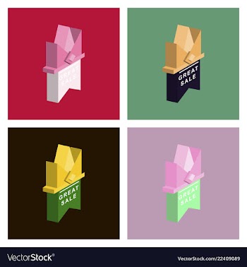 Black friday sale banner isometric image vector image