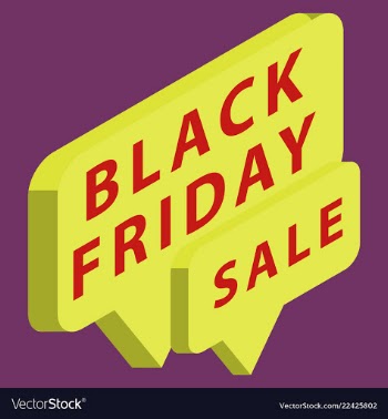 Black friday sale banner isometric image vector image