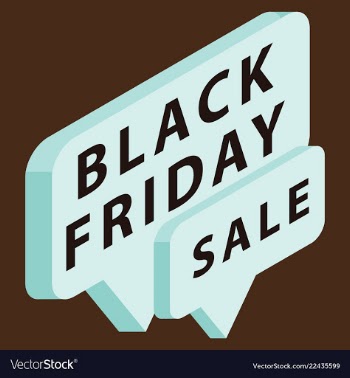 Black friday sale banner isometric image vector image