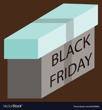 Black friday sale banner isometric image vector image