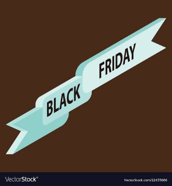 Black friday sale banner isometric image vector image