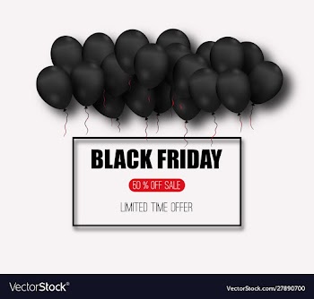 Black friday sale banner-poster vector image