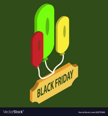 Black friday sale shopping poster seasonal vector image