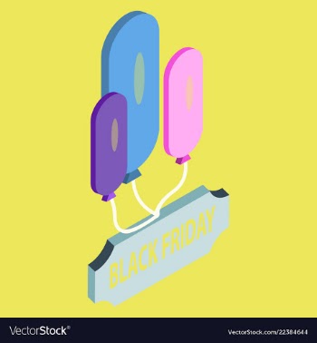 Black friday sale shopping poster seasonal vector image