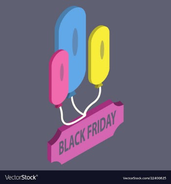 Black friday sale shopping poster seasonal vector image