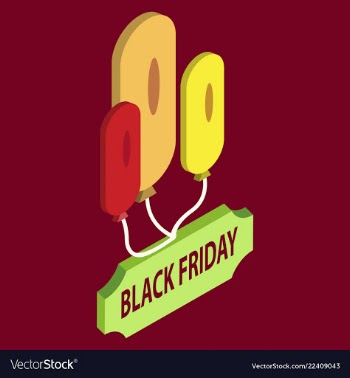 Black friday sale shopping poster seasonal vector image