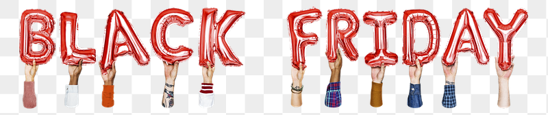 Black Friday word png, hands | Free PNG - rawpixel