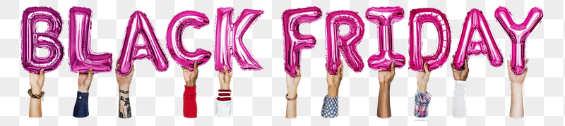 Black Friday word png, hands | Free PNG - rawpixel