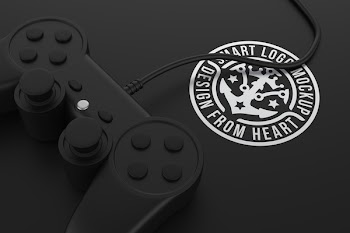 Black Game Controller Mockup