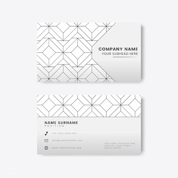 Black geometric pattern on white business car.. | Free stock vector - 544467