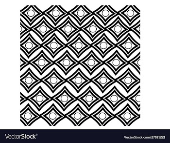 Black geometric shapes pattern on a white vector image