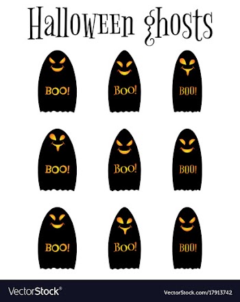 Black ghost halloween ghost vector image