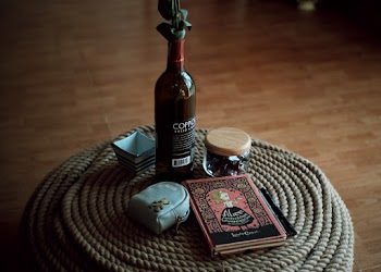 Black Glass Bottle