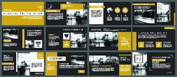 Black gold presentation templates and infographics elements background. Use for business annual report, flyer, corporate marketing, leaflet, advertising, brochure, modern style.