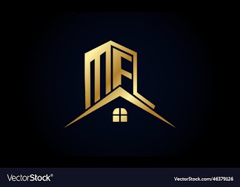 black gold real estate logo construction design