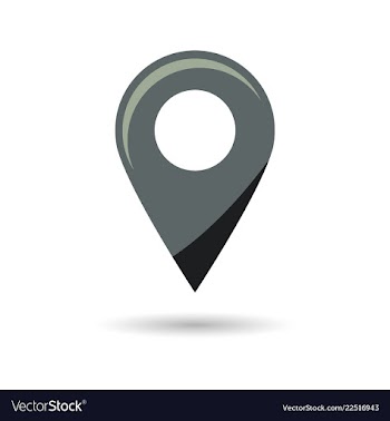 Black gps navigator point pin map flat icon vector image