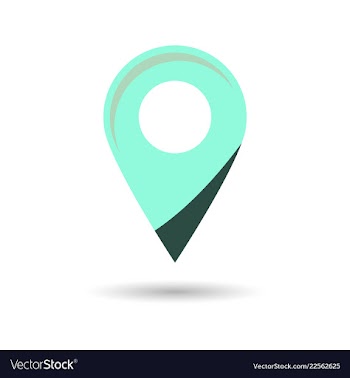 Black gps navigator point pin map flat icon vector image