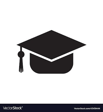 black graduation hat solid icon