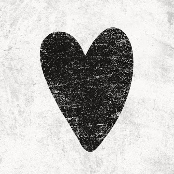 Black grunge heart clipart, dark | Free PSD - rawpixel